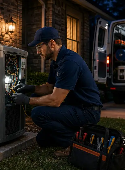 Technician repair ac