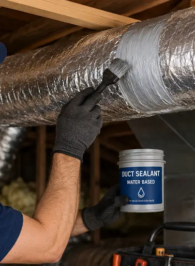 Technician repair duct leaks