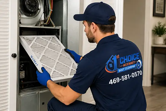  Professional air filter replacement service in McKinney TX