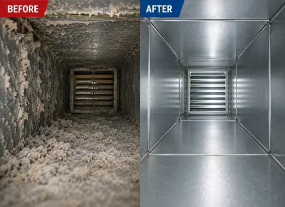vent cleaning before and after